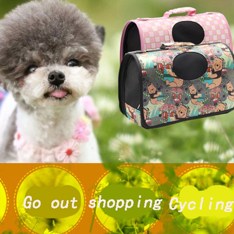 Dog Cat Travel Carrier Bag Collapsible Large Pet Carring Tote Pack Breathable Pet Bag Foldable