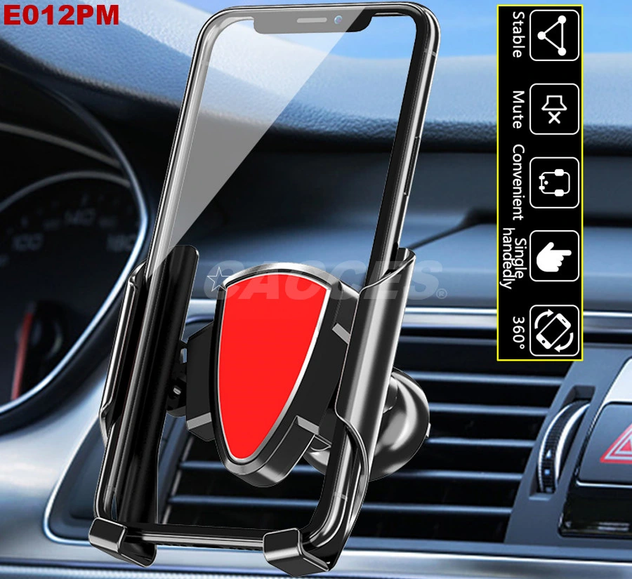 Cell Phone Holder for Car Phone Mount All-Round Arm Air Vent Windshield Car Phone Holder Anti-Shake Stabilizer Phone Car Holder Compatible W/ All Phones Bracket