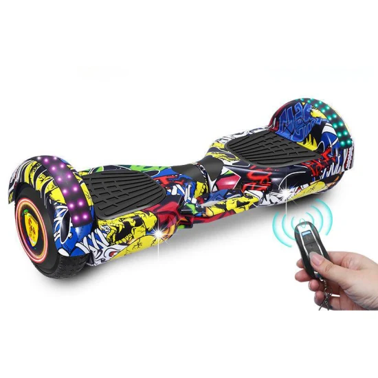 Hoverboard eléctrico 2023 de 6,5 pulgadas con rueda LED, patinete inteligente de autoequilibrio con altavoz Bluetooth, patinetes de equilibrio